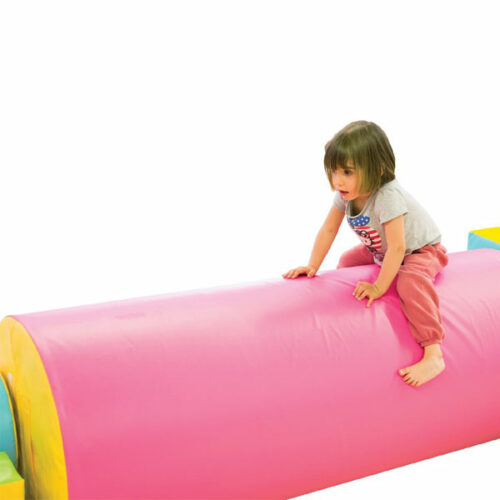cylinder foam pink yellow with kid