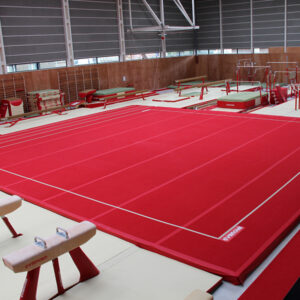 montreal evolution competition spring exercise floor with roll up tracks springs not assembled 14 x 14 m fig approved