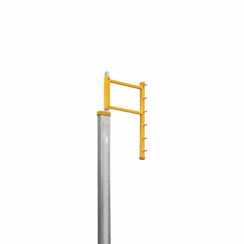pole vault rail support yellow detail