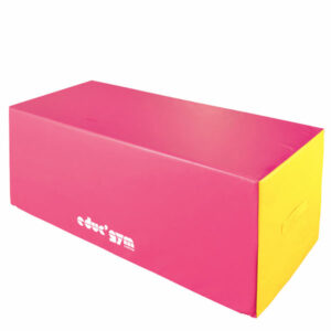rectangular block foam pink yellow