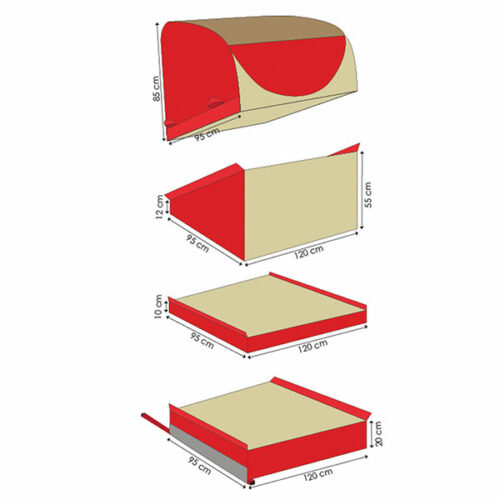 red foam vaulting table
