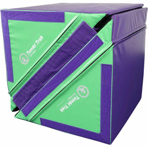slanted ninja steps green violet box
