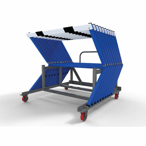 steel hurdle cart front details