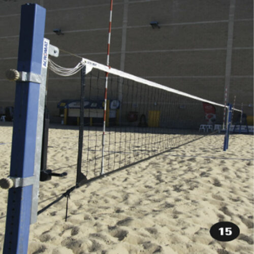 volleyball net tensioner clamping system for beach volleyball