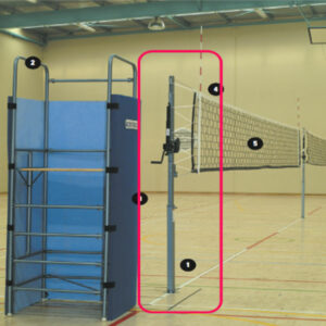 volleyball posts two tensioners for socket